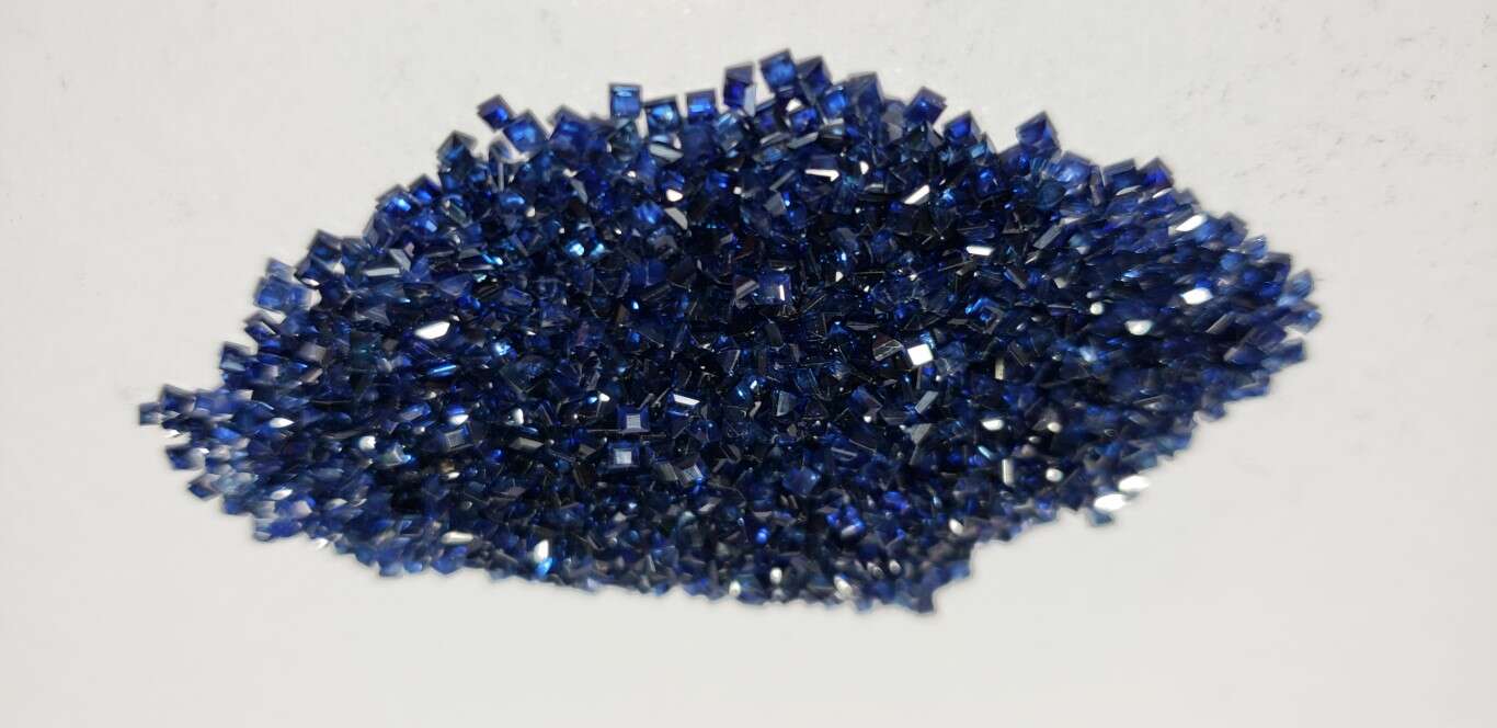 Blue Sapphire Square: 1mm - 2mm