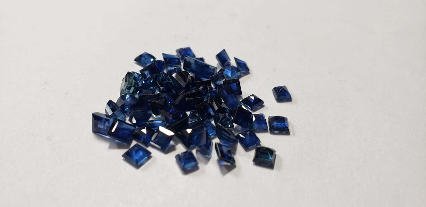 Blue Sapphire Square Cut: 3mm - 4mm