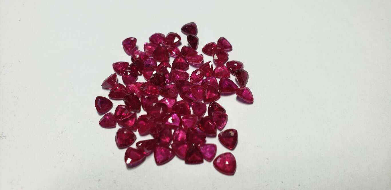Ruby Trillion: 4mm - 5mm