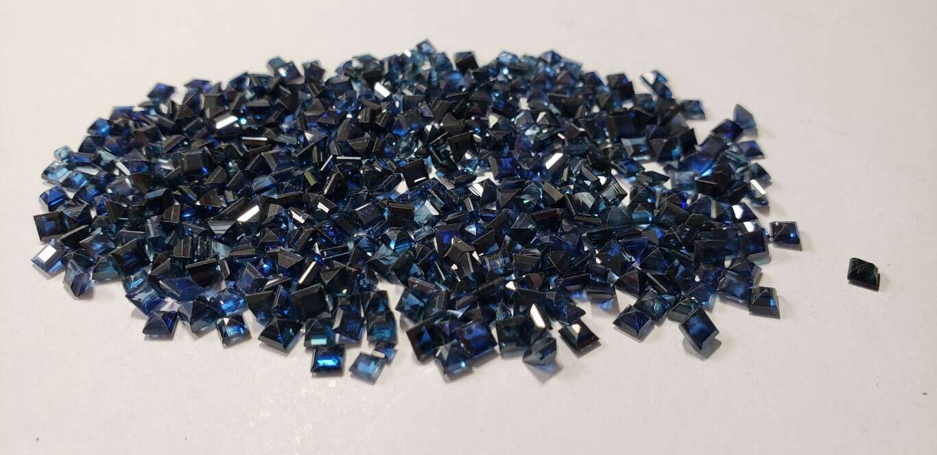 Blue Sapphire Square Cut: 3mm - 4mm