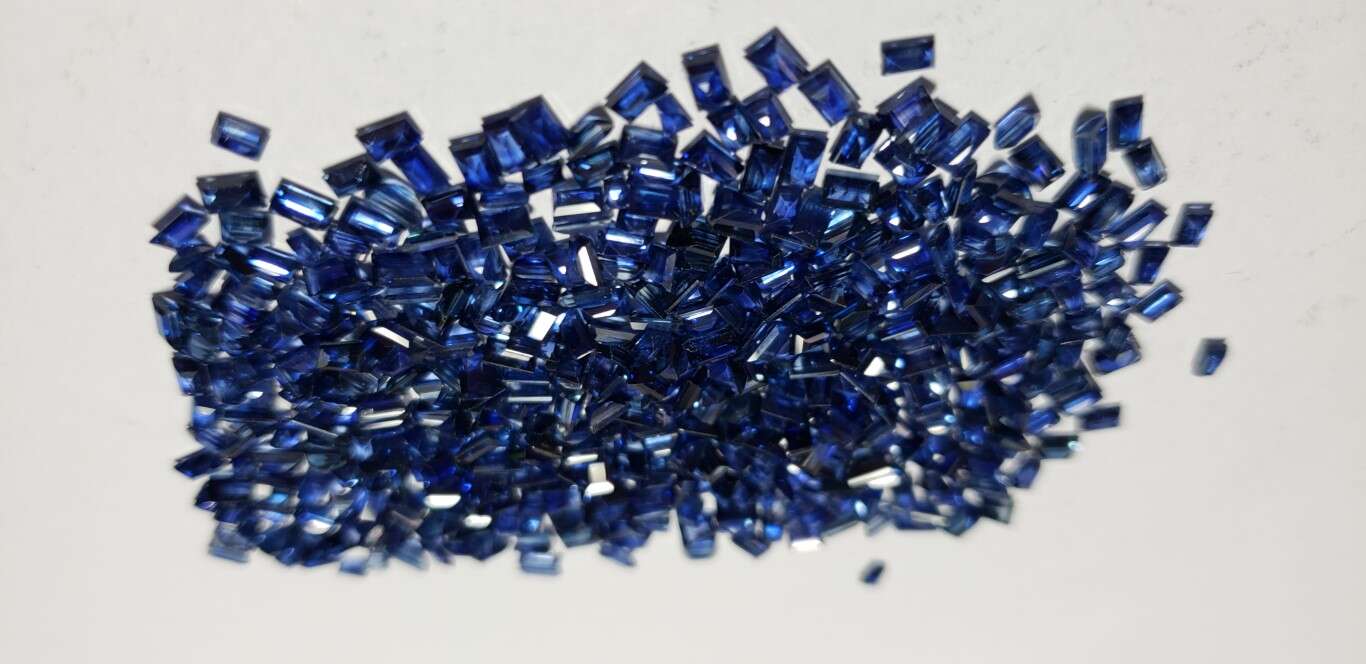 Blue Sapphire Baguette: 3mm - 4mm