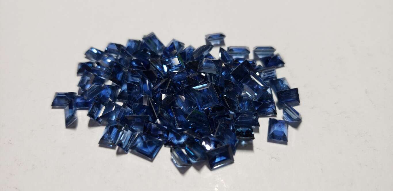 Blue Sapphire Baguette: 4mm Up