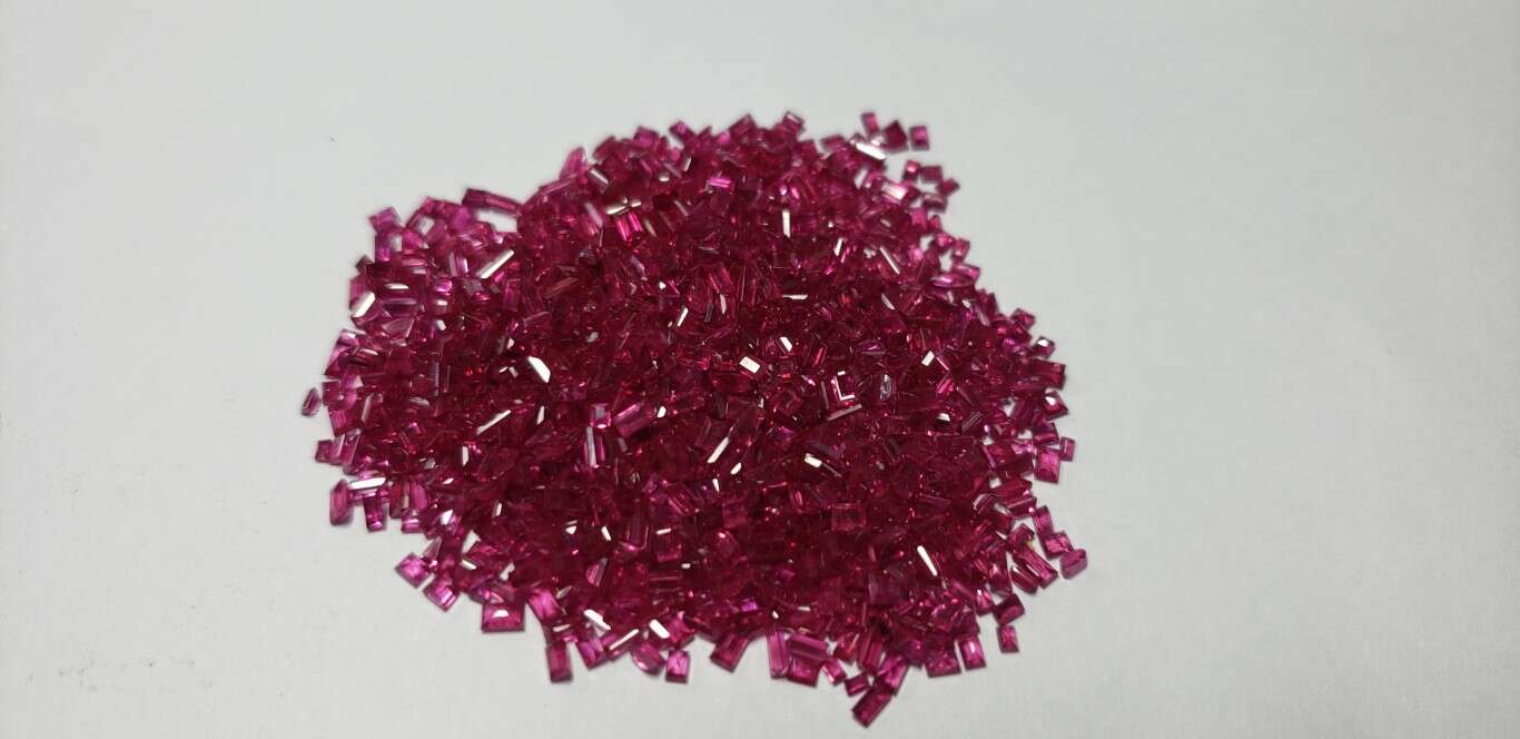 Ruby Baguette: 3mm x 2mm