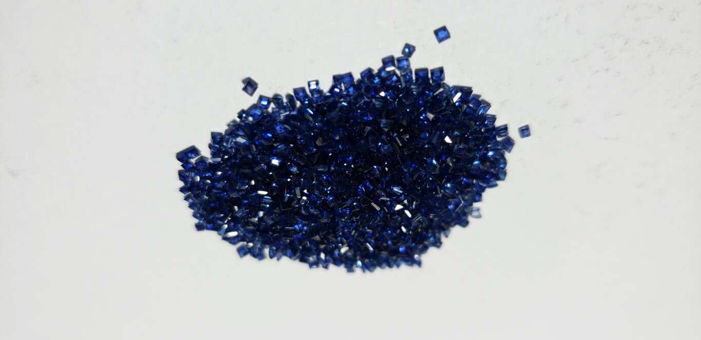 Blue Sapphire Square: 1mm - 2mm