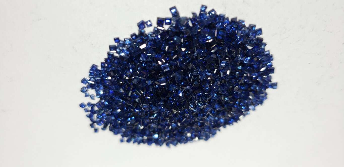 Blue Sapphire Square: 1mm - 2mm
