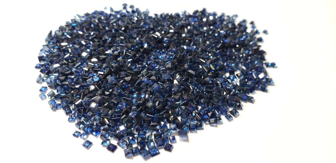 Blue Sapphire Square Cut: 2mm - 2.5mm