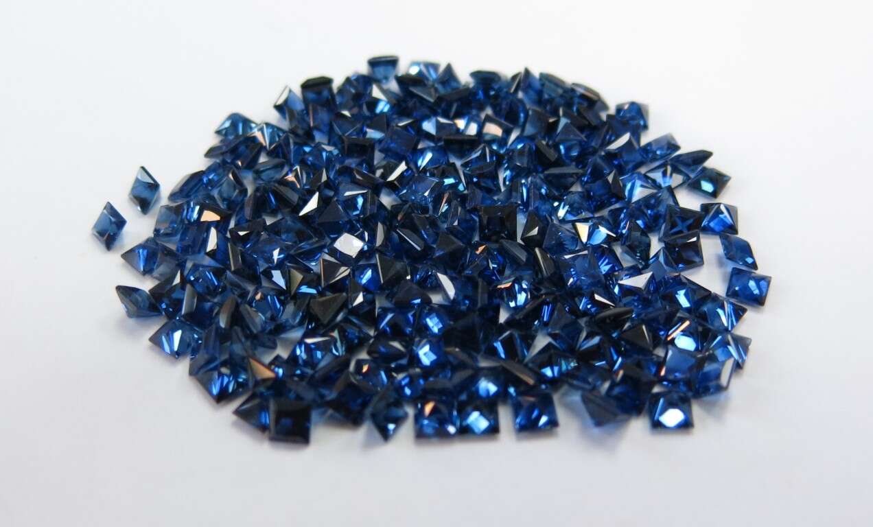 Blue Sapphire Princess Cut: 3mm - 3.5mm