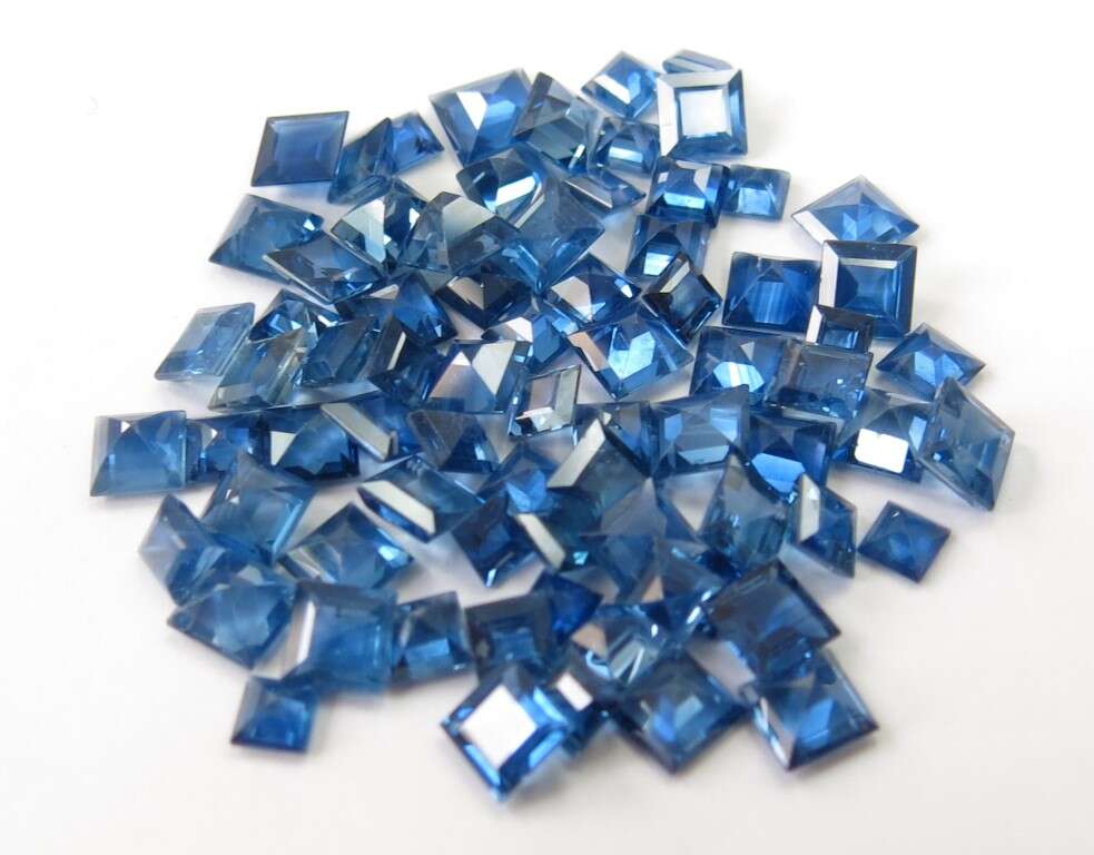 Blue Sapphire Square Cut: 3.5mm - 4.5mm