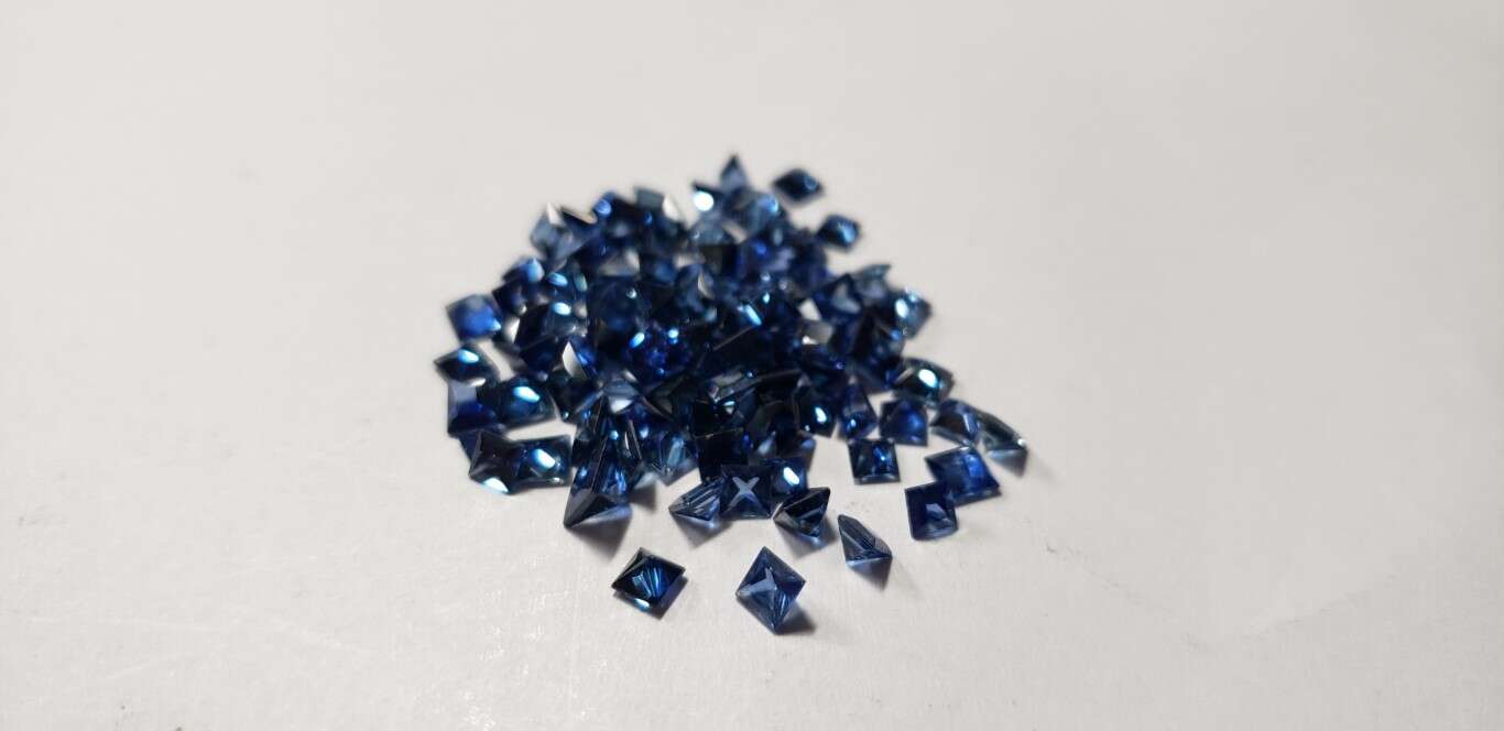 Blue Sapphire Princess Cut: 3mm - 4mm