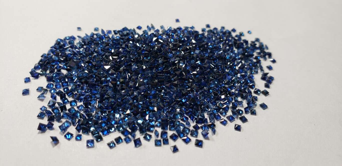 Blue Sapphire Princess Cut: 2mm - 3mm