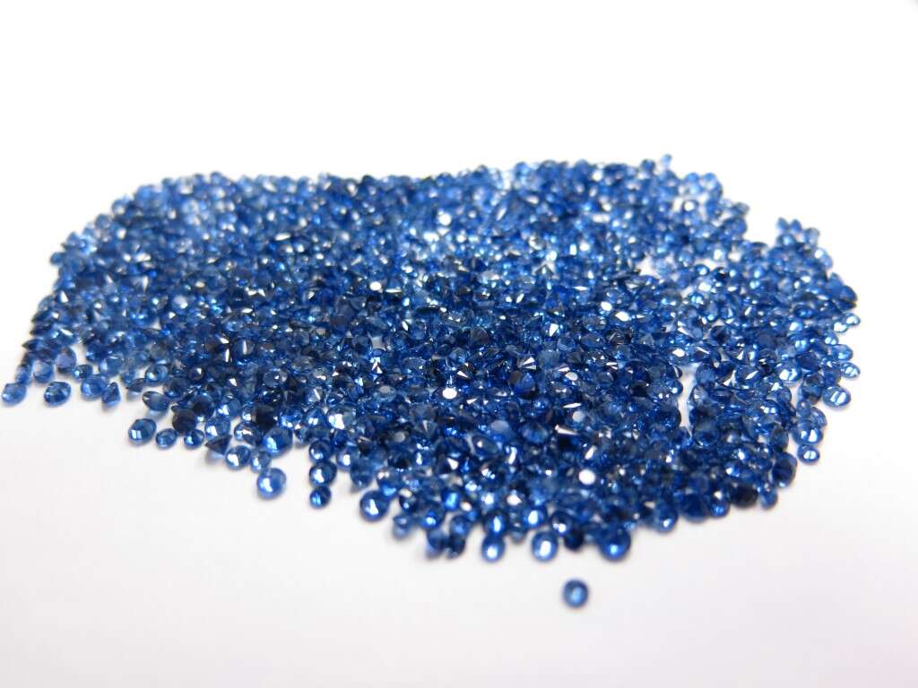 Blue Sapphire Diamond Cut: 2mm - 2.5mm