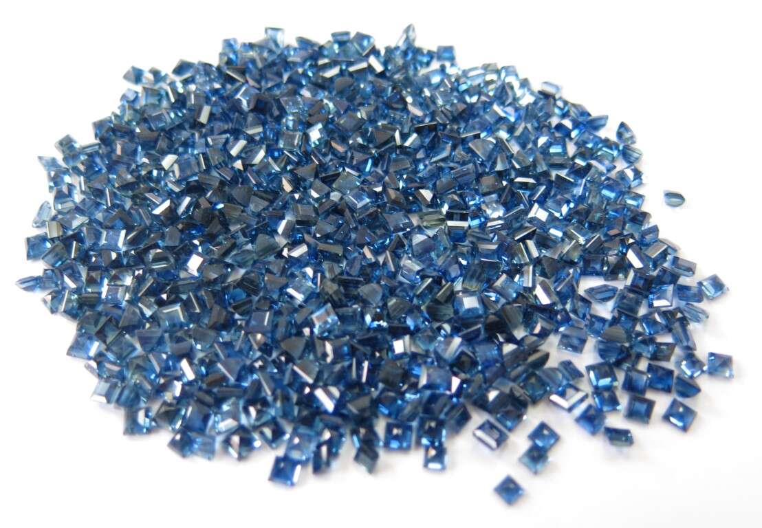 Blue Sapphire Square Cut: 3mm - 4mm