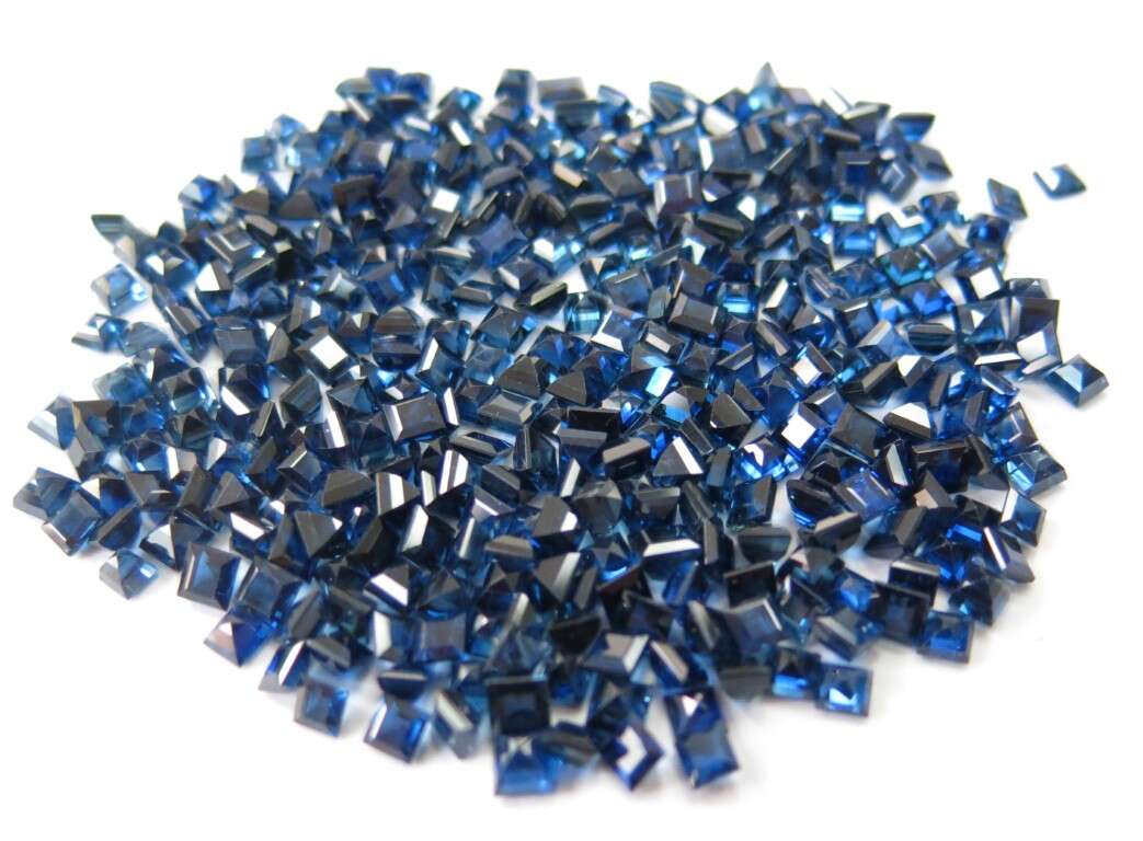 Blue Sapphire Square Cut: 3mm - 4mm