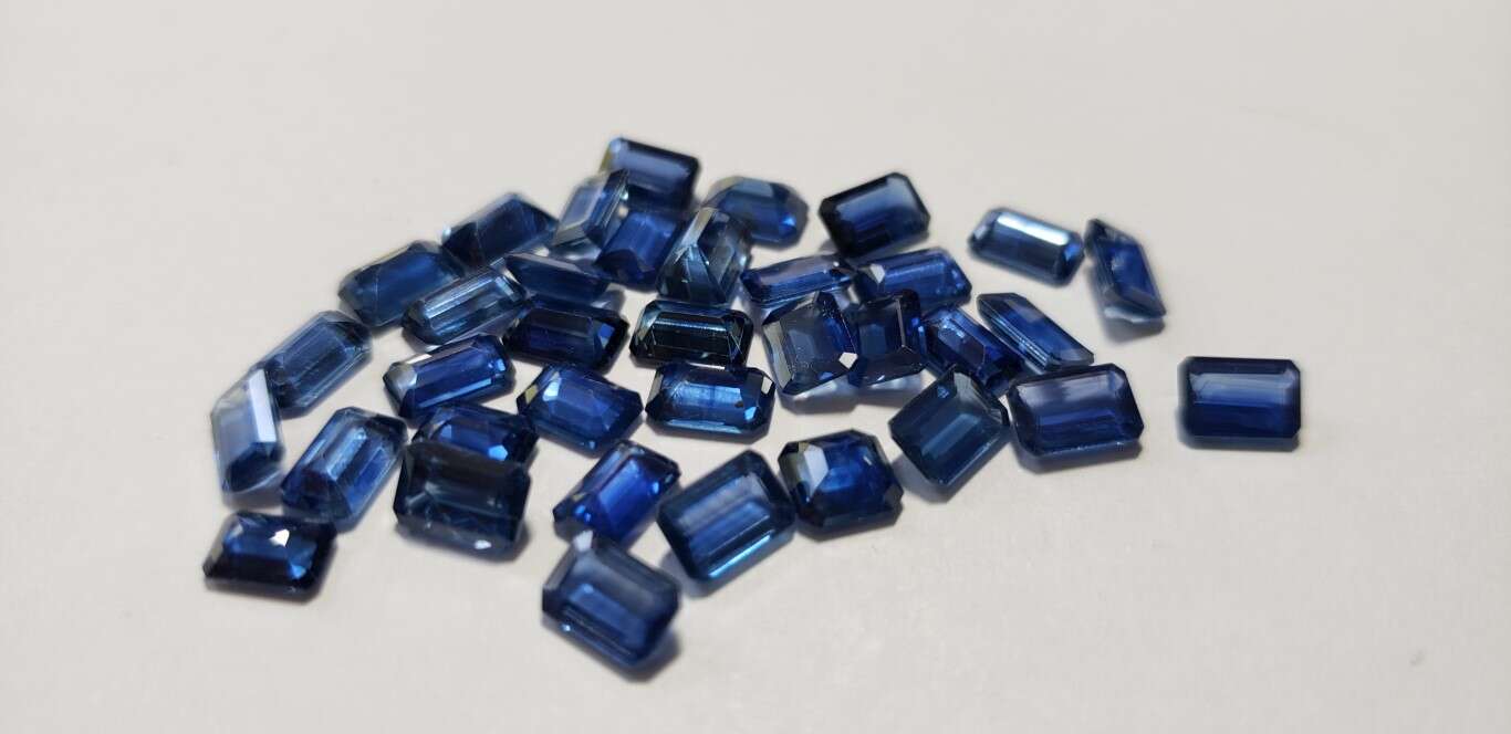 Blue Sapphire Octagon: 6mm x 4mm