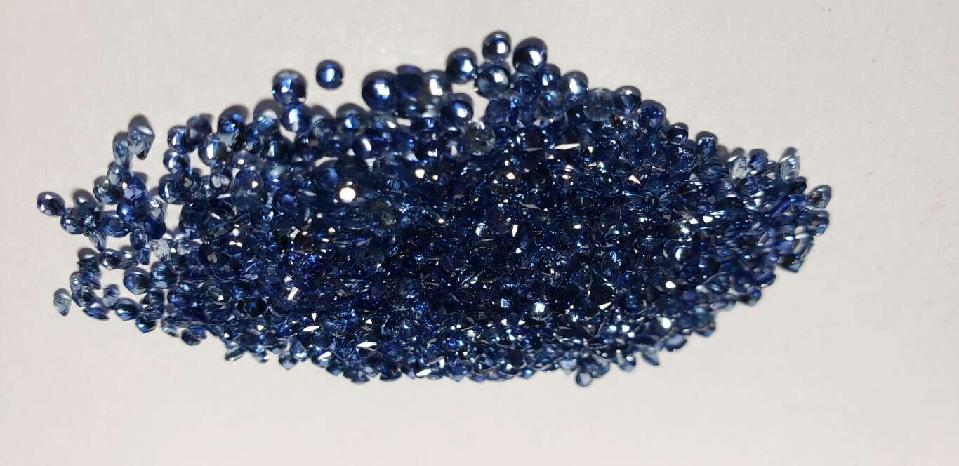 Blue Sapphire Diamond Cut: 2mm - 2.5mm