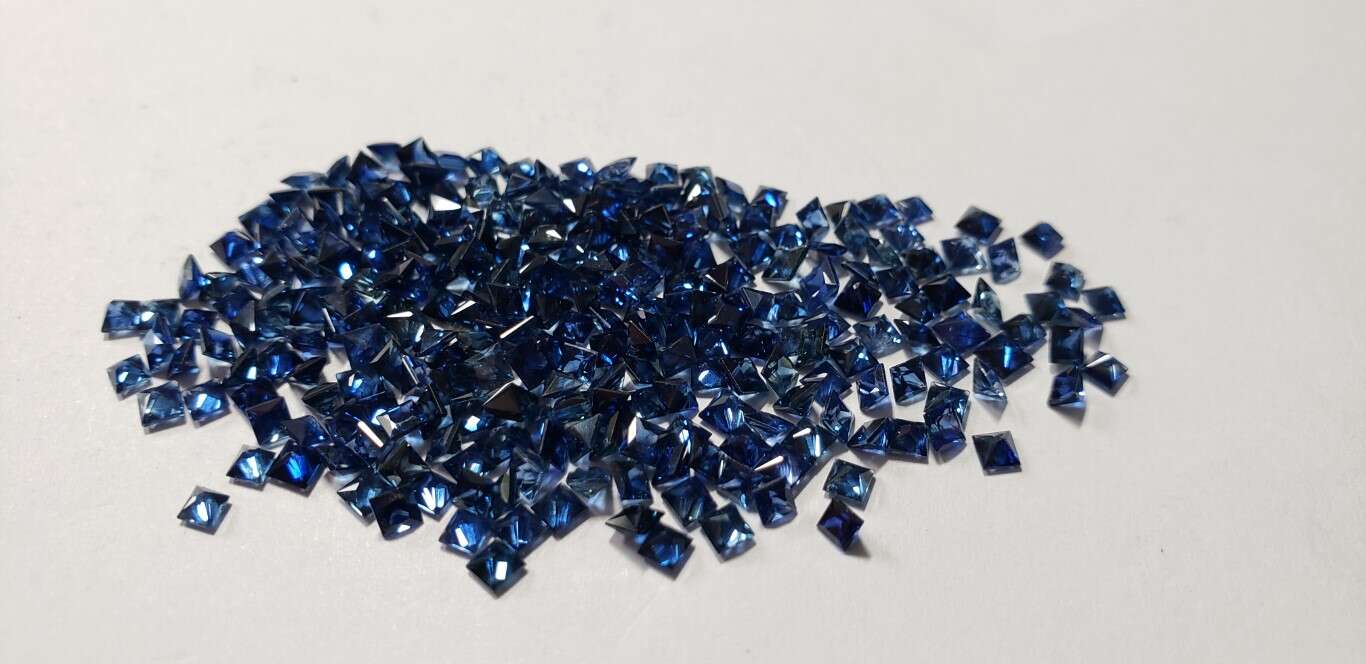 Blue Sapphire Princess Cut: 2.5mm - 3mm