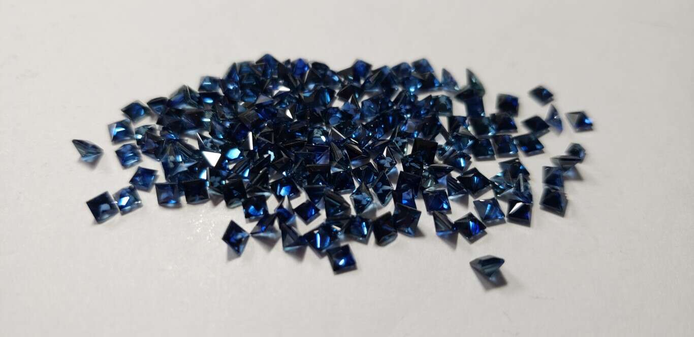 Blue Sapphire Princess Cut: 2.5mm - 3mm