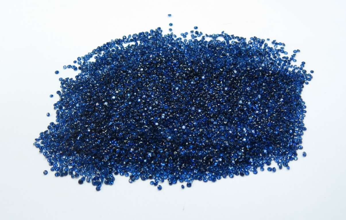 Blue Sapphire Diamond Cut: 1.5mm - 2mm