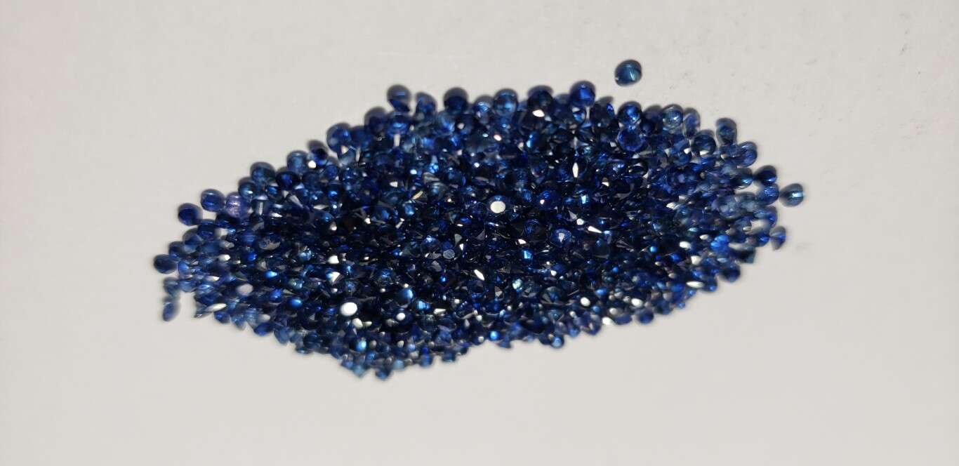Blue Sapphire Diamond Cut: 1.5mm - 2mm