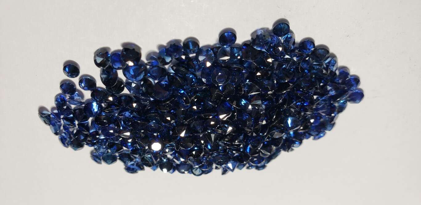 Blue Sapphire Diamond Cut: 3mm - 3.5mm