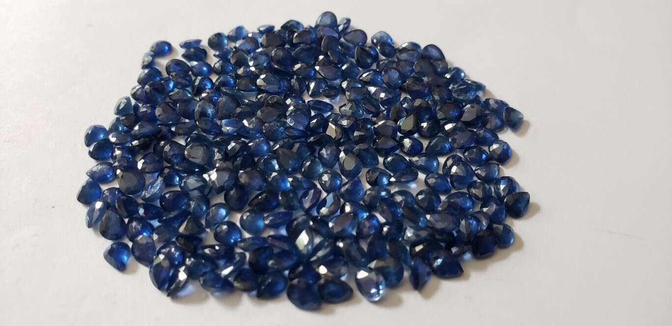 Blue Sapphire Pear: 5mm x 4mm