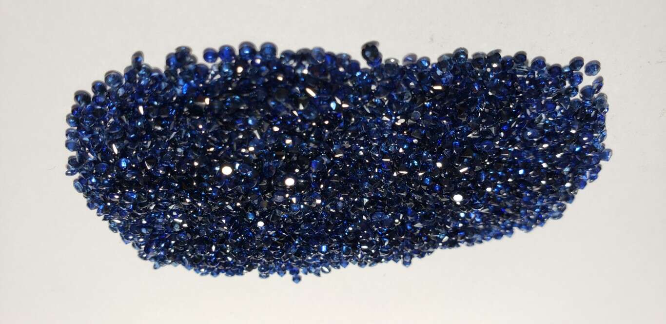 Blue Sapphire Diamond Cut: 2mm - 2.5mm