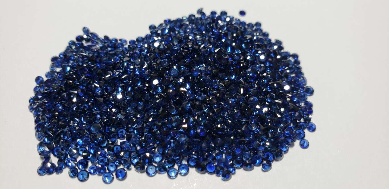Blue Sapphire Diamond Cut: 2mm - 2.5mm