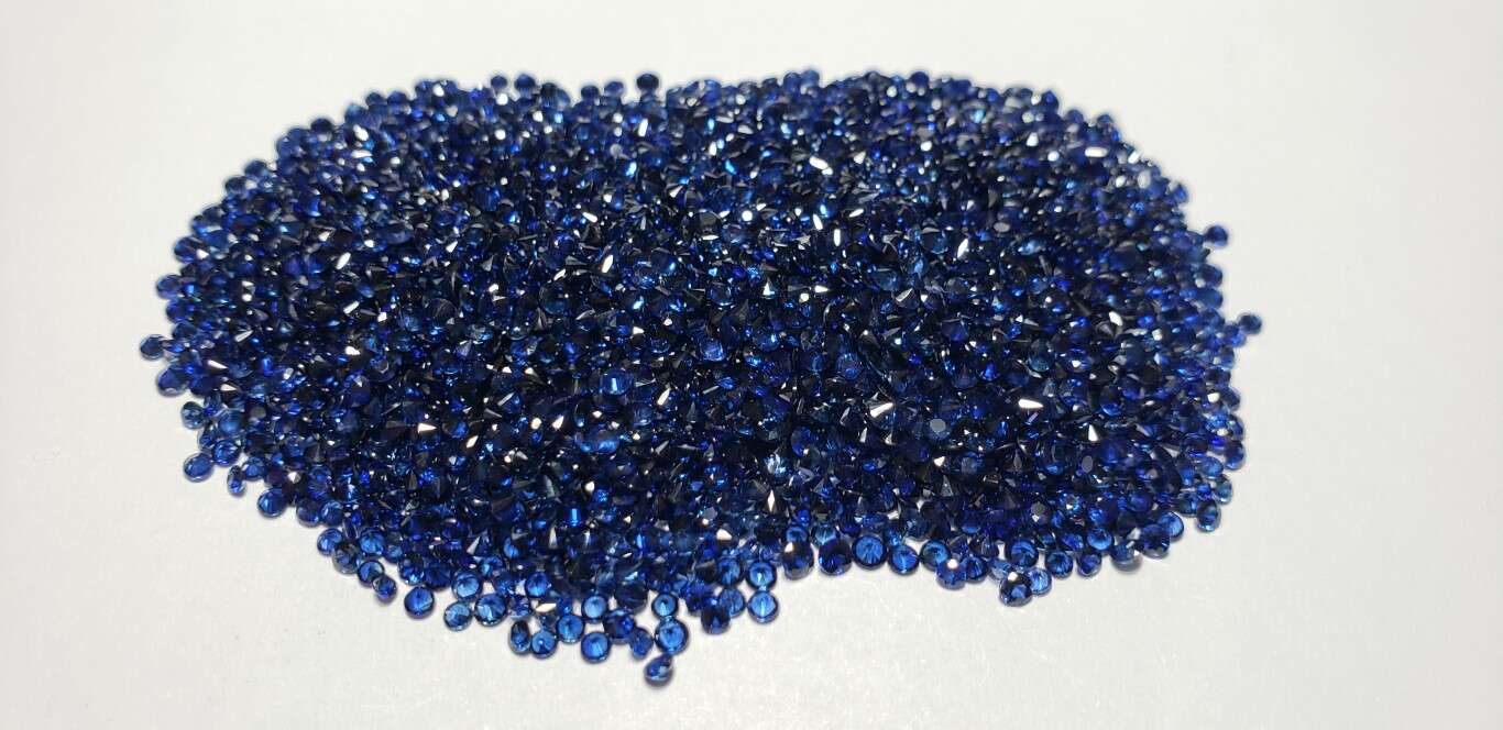 Blue Sapphire Diamond Cut: 2mm - 2.5mm