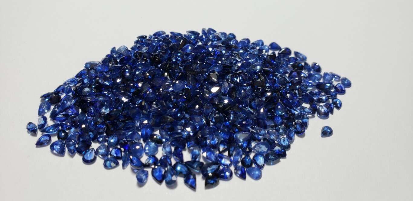 Blue Sapphire Pear: 5mm x 3mm