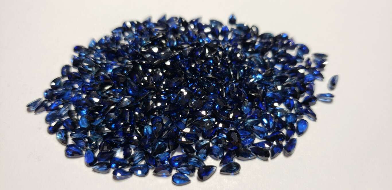 Blue Sapphire Pear: 5mm x 3mm