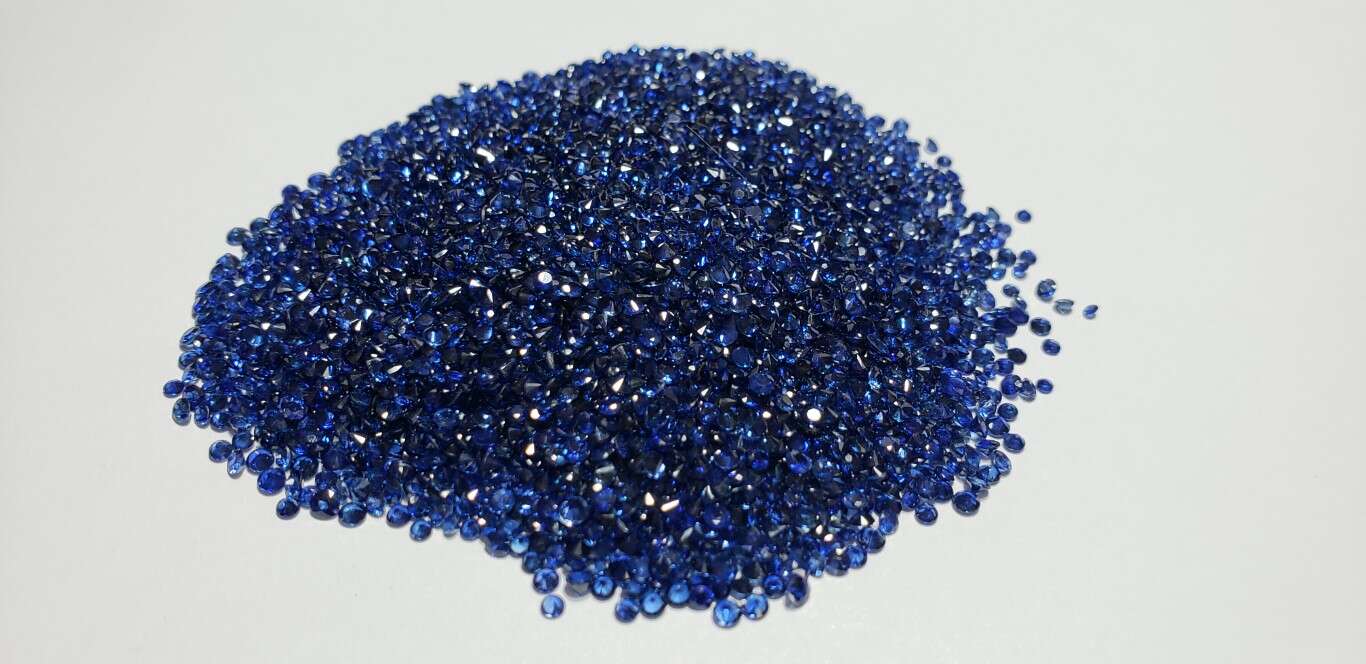 Blue Sapphire Diamond Cut: 2mm - 2.5mm