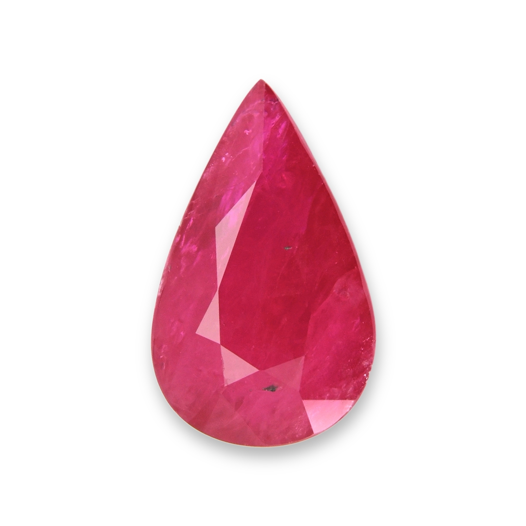 RUBY Pear: 3.25ct