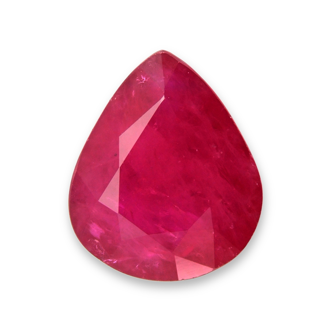 RUBY Pear: 3.60ct