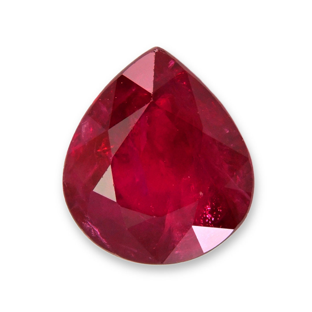 RUBY Pear: 2.93ct