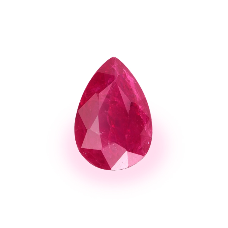 RUBY Pear: 2.61ct