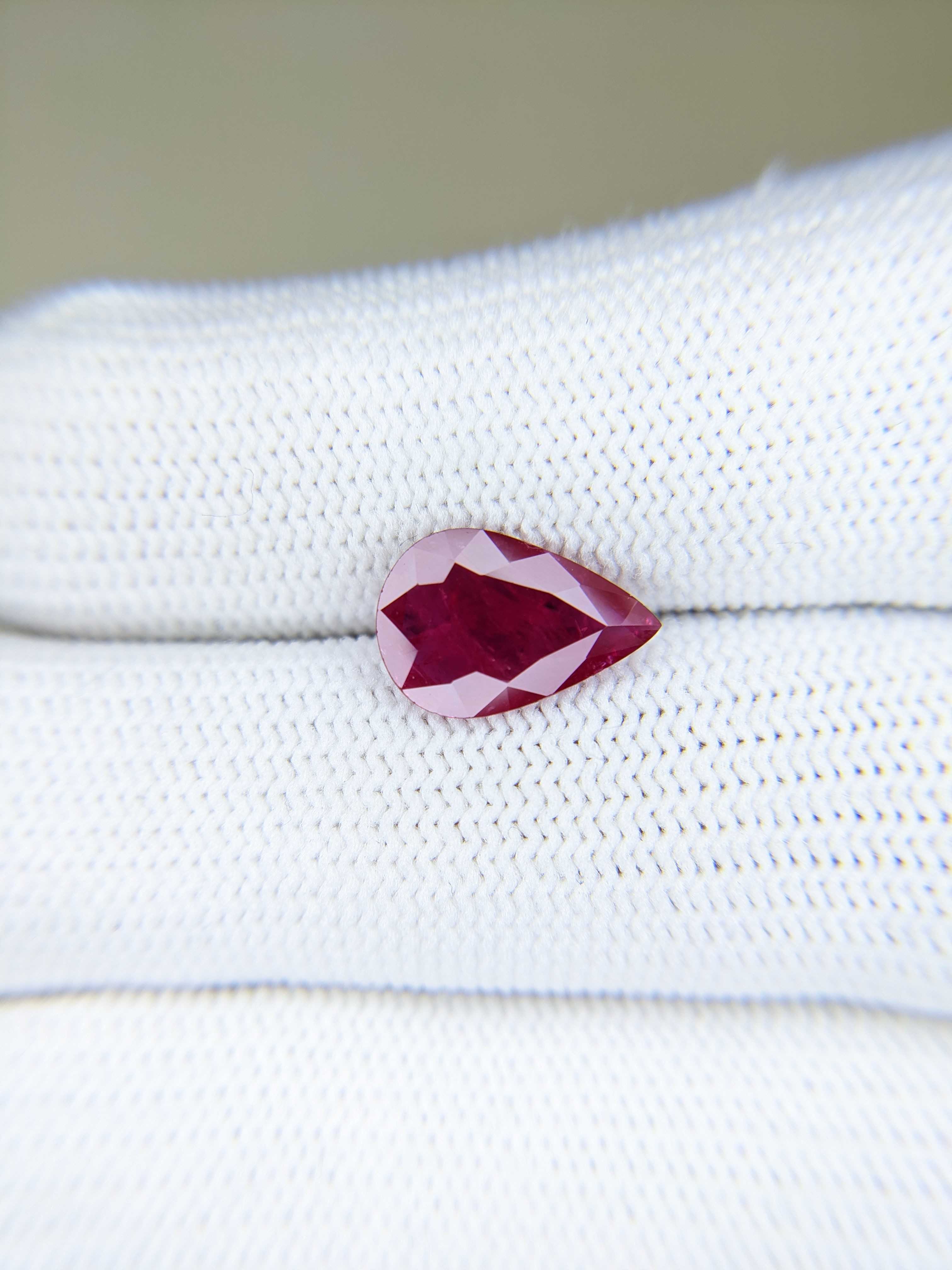 RUBY Pear: 2.49ct