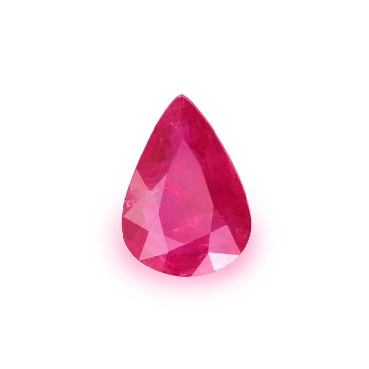 RUBY Pear: 2.91ct