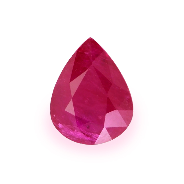 RUBY Pear: 2.95ct