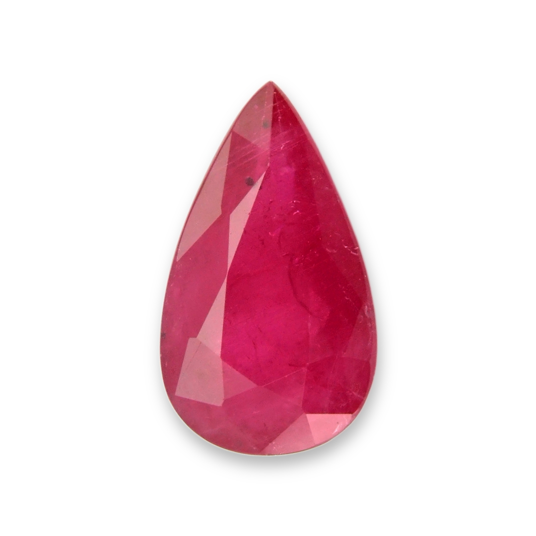 RUBY Pear: 2.49ct
