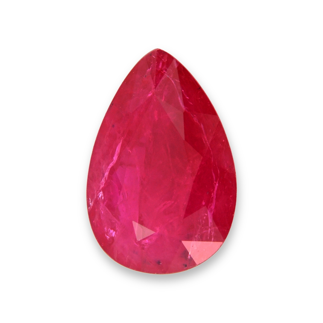 RUBY Pear: 2.97ct