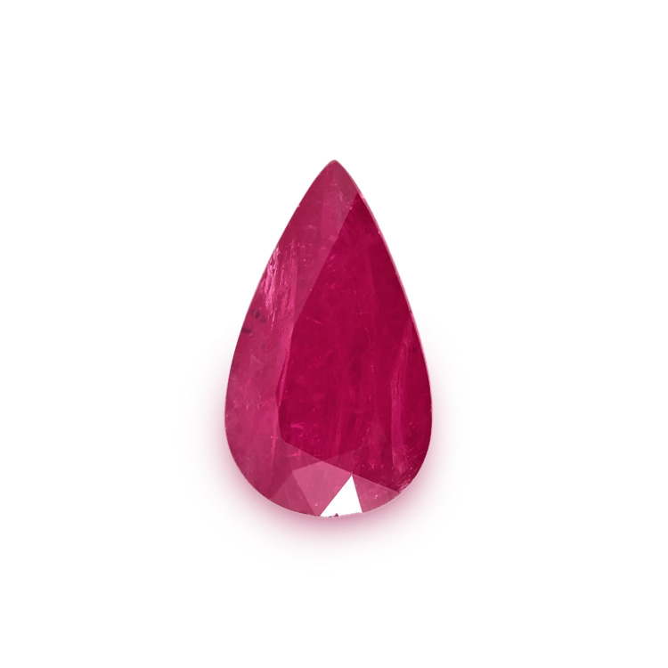 RUBY Pear: 4.55ct